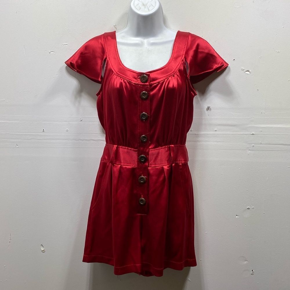 Nanette Lepore Bergdorf Goodman Satin Romper Size 0